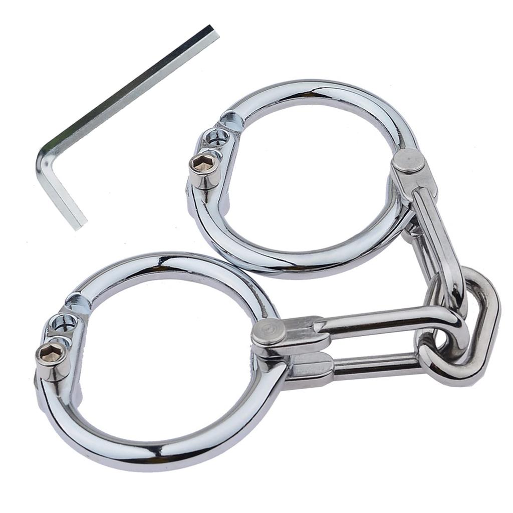 Tsukitoy Metal Sm Painless Locking 3 Levels Restraint Adult Handcuffs Sm Cosplay Props for Men and Women Handcuffs, Shackles, Restraints, Choker,
