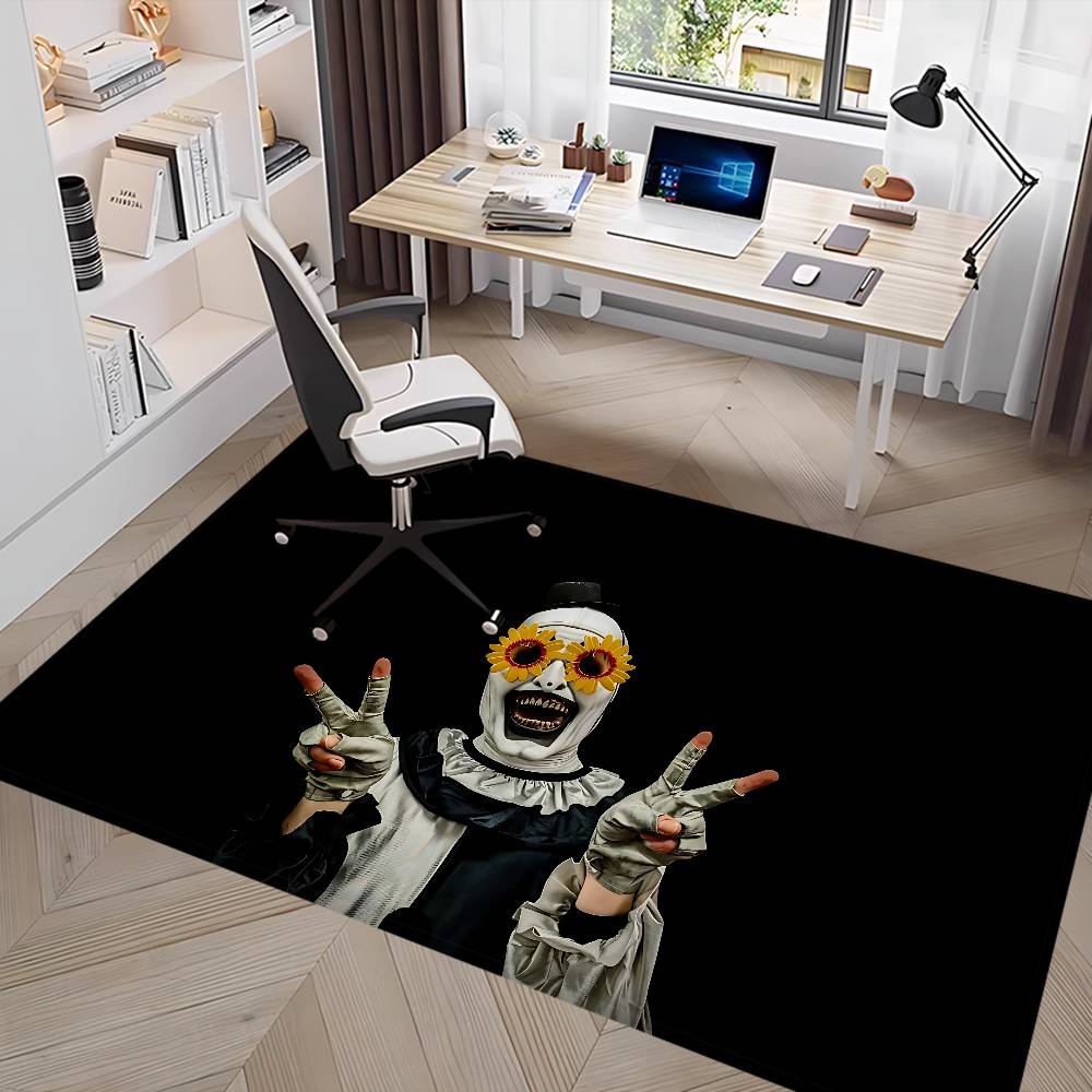 Horror Movie Terrifiers Floor Mat INS Style Soft Bedroom Floor House Laundry Room Mat Anti-skid Household Carpets