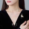 Squisita Gru Brooch di Lusso e di Alta Gamma