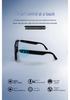 Bluetooth Smart Glasses: Polarized Sunglasses with Clip-on, Replaceable Prescription Lenses for Music, Calls, and Driving.