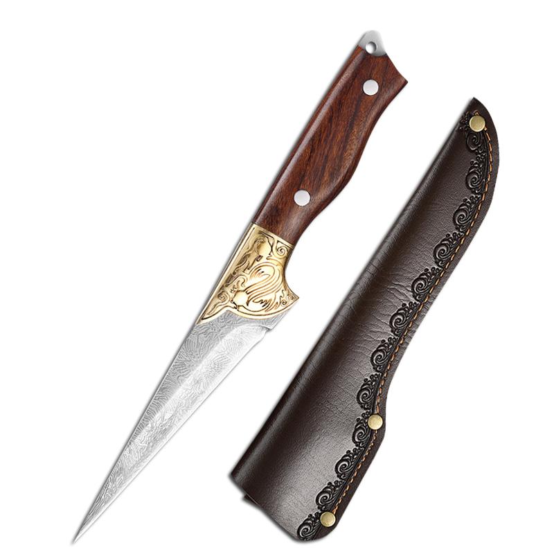 Forged Boning Knife Kitchen Meat Cleaver Outdoors Fishing Barbecue Cutting Tools with Gift Cover Chef Cooking Knives