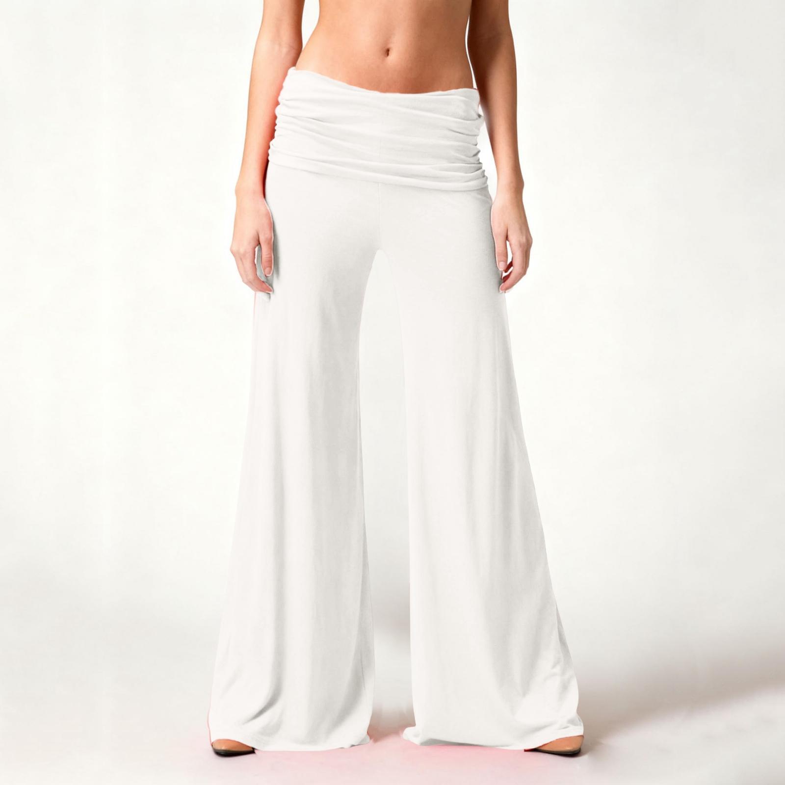 Women s casual fashion pleated no pocket trousers XXL