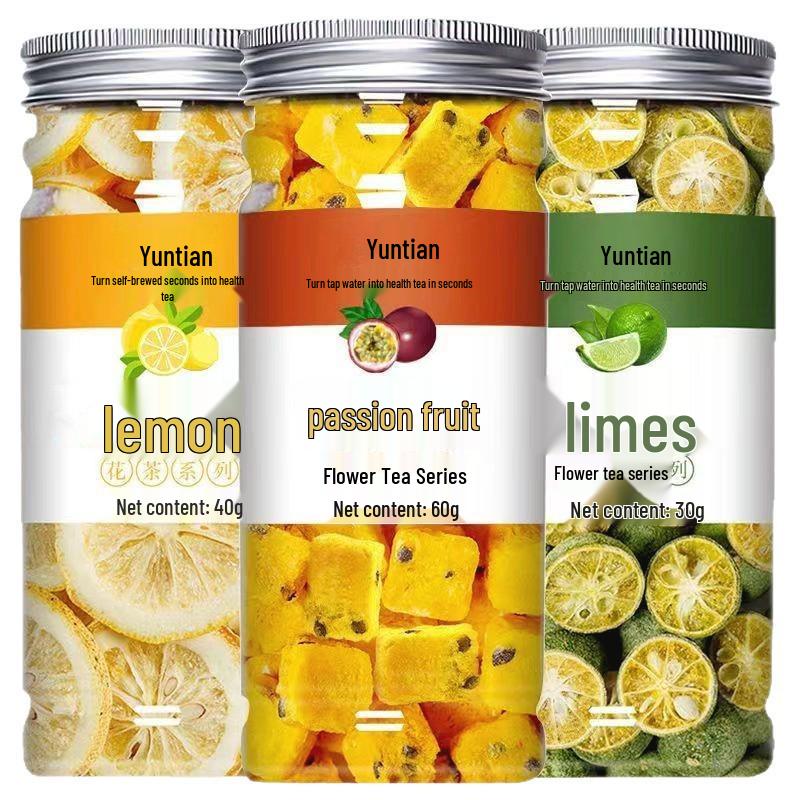 Summer Cold Brew Lemon Passion Fruit Tea with Kumquat