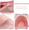 Travel Makeup Brush Bag Portable Cosmetic Brush Holder Organizer Waterproof Stand-Up Makeup Brush Pouch Zipper Toiletry Bag