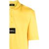 WE11DONE Embroidered Logo Short Sleeve Polo Shirt Unisex tops Yellow WD-TT0-21-523-U-YE