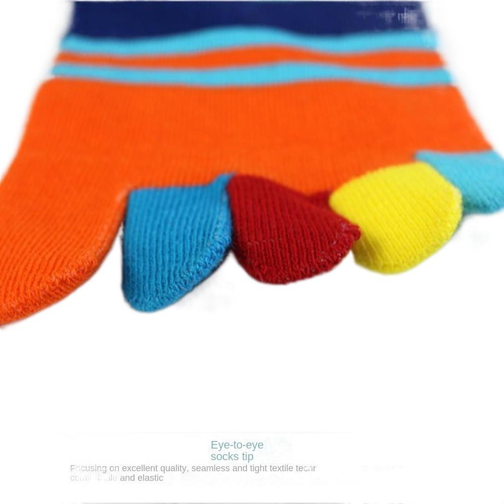 1 Pair of Comfortable EU39-44 Five Toe Socks Mesh Anti Friction No Show Ankle Socks Cotton Breathable Five Finger Socks Hiking