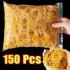 150Pcs High Elastic Elastic Bands Yellow Rubber O Rings New File Fasteners  Home Use
