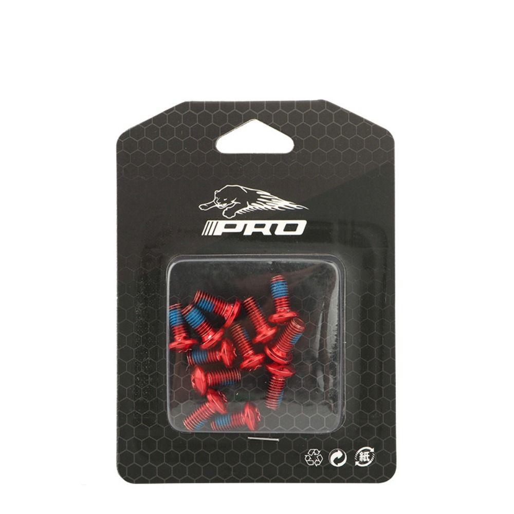 

12PCS T25 Screws Bicycle Brake Handle Screw M5*11.5mm Bicycle Rotor Screw Brake Rotor Screws MTB Red