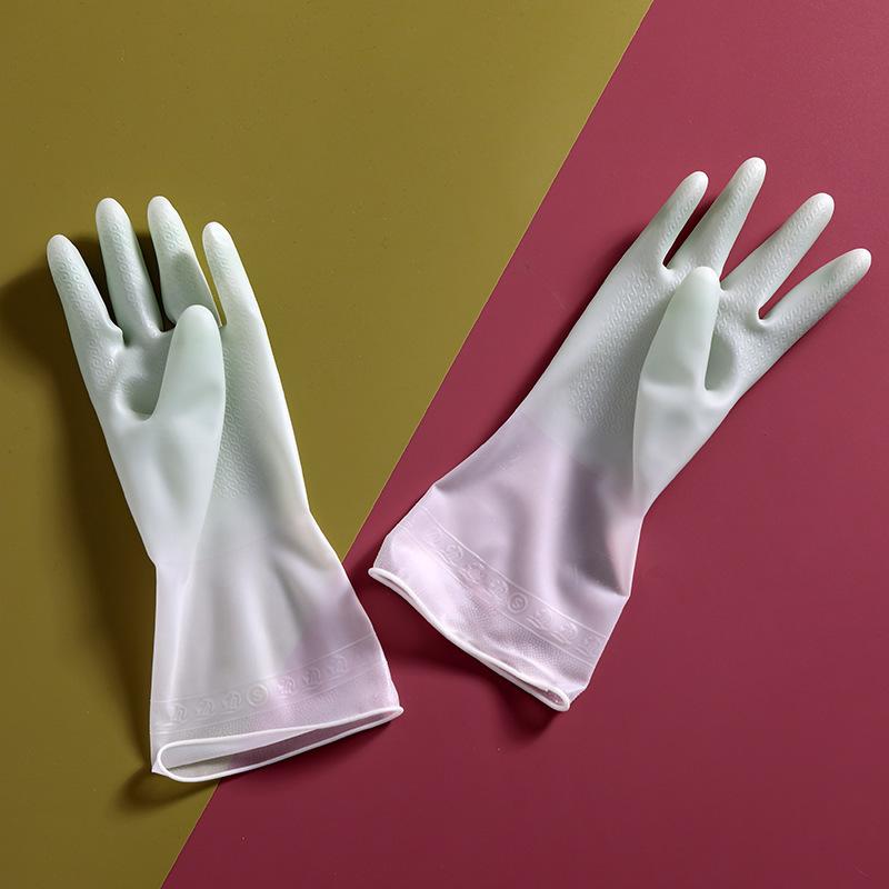 Women's Waterproof Latex Dishwashing Gloves - Durable, Long, and Wear-Resistant