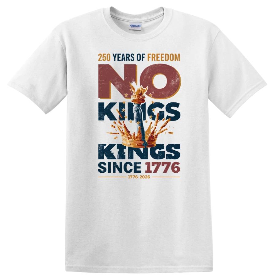 No Kings Since 1776 T Shirt 250 Years Freedom We The People Patriot Crown Tee M