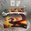 3pcs Dragon Bedding Sets 3D Printed Fire Dragon Breathable Anti-Slip Duvet Cover Sets With Pillowcases No Filling