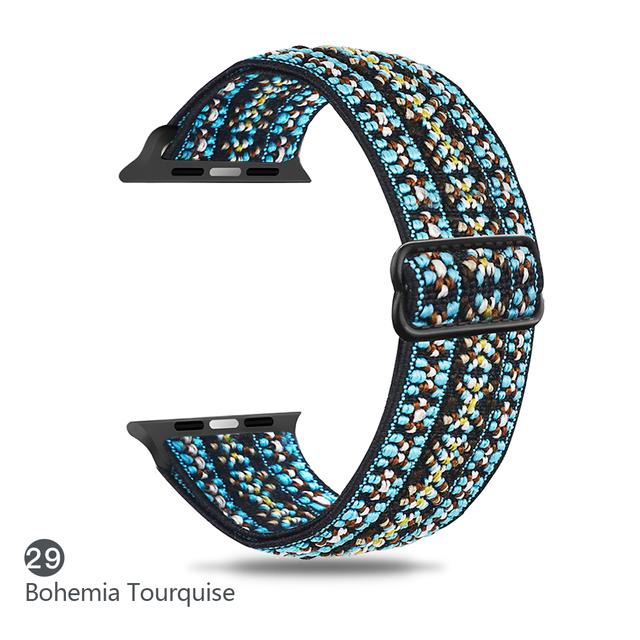 Cinturino in Nylon per Apple watch band 44mm 40mm 38mm 42mm ultra 2 49mm SOLO bracciale correa iwatch series 9 7 SE 6 5 4 8 45mm 41mm