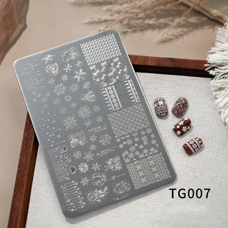 Stainless Steel Manicure Stamp Plate with Smooth Surfaces Ensuring Safety Metal Texture for Kids and Creative Activity