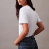 Calvin Klein Skin-Friendly Comfortable Letter Logo Round Neck Short Sleeve T-Shirt Women Tops Arctic-Ice 40909WP-450