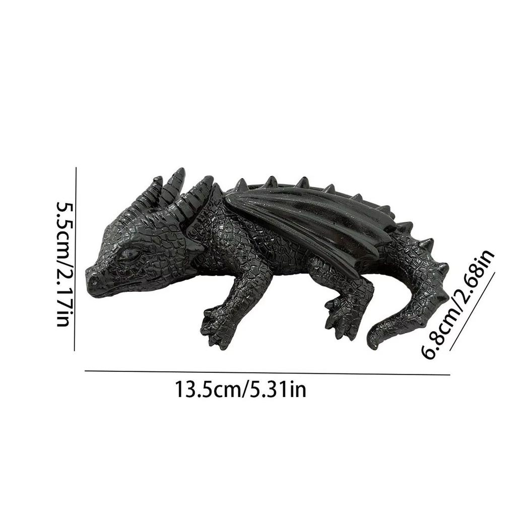 Resin dragon shaped reclining book dragon ornament Gothic style creative bookshelf home decoration