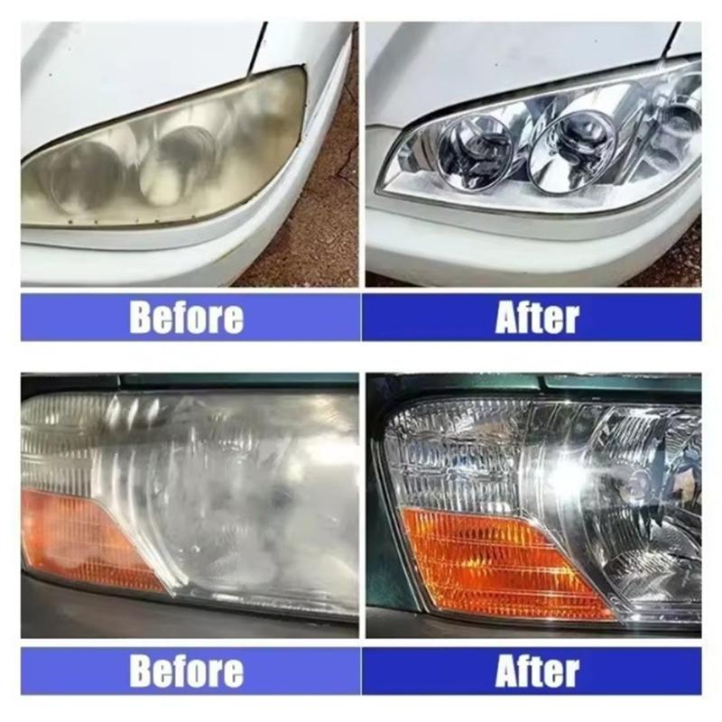 Pump Applicator Car Headlight Repair Liquid, 30 mL Lens Care for Haze, Yellowing, Light Oxidation & Fine Scratches, 1 Bottle for Routine Vehicle Care