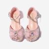 Girls' Princess Sandals2026New Crystal Bow Soft-soled Closed-toe Children's Performance Shoes, Stylish and Trendy Flat-soled