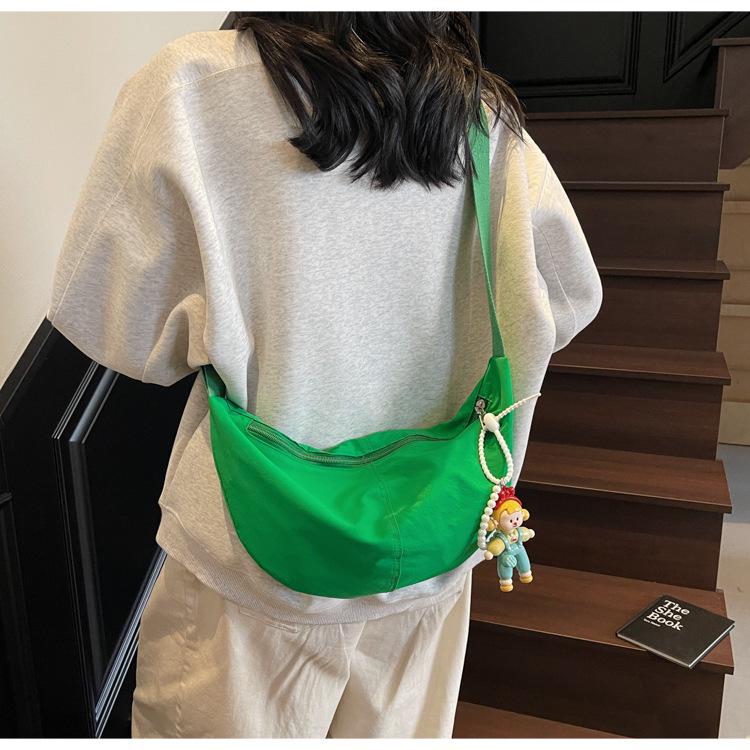 Chic Lightweight Candy Color Dumpling Bag for Women - 2025 Summer Versatile Japanese Style Crossbody