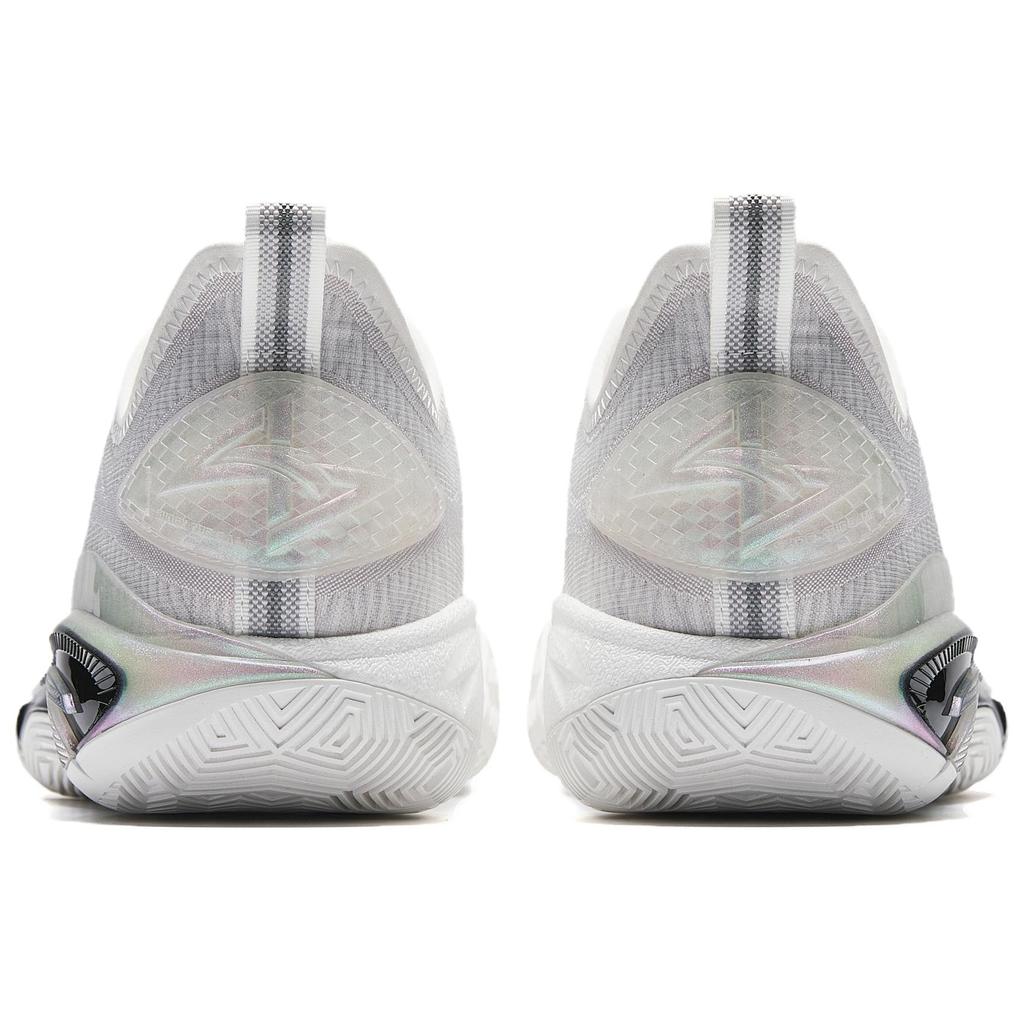 New Anta Swagger 2 Cushioning, Abrasion Resistant, And Resilient Properties Low Top Basketball Shoes Men's White Silver 912531106-2