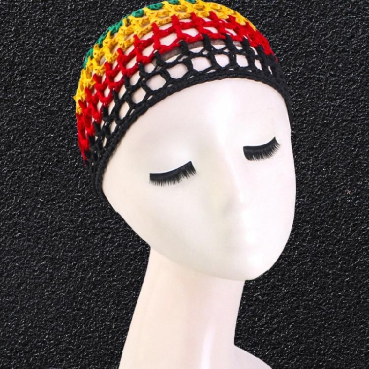 Reggae Pullover Hat Handwoven Hat with Handwoven Hair Net for Photo Pros