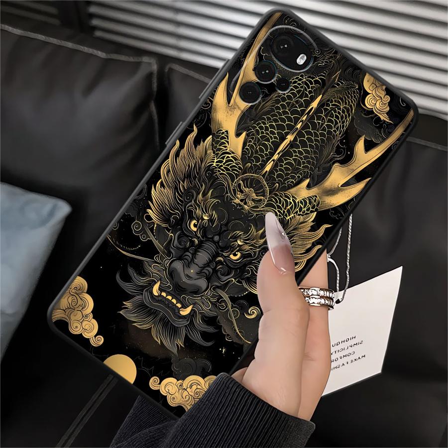 Cool Dragon Case for Motorola Moto G52 G60s G53 G30 G51 G73 Edge 20 Pro 30 Lite G22 Edge40 G50 G71 G32 Phone Cover