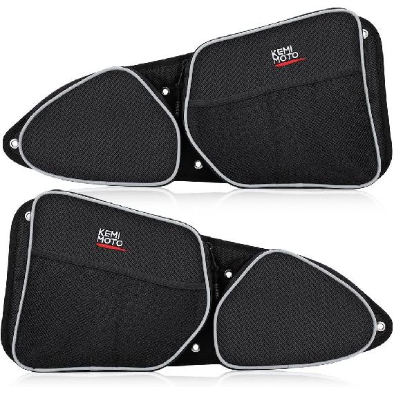 KEMIMOTO Side Door Bags Compatible With RZR, UTV Front Door With Knee Pad, Driver And Passenger Side Storage Bag Set Compatible With Polaris RZR XP