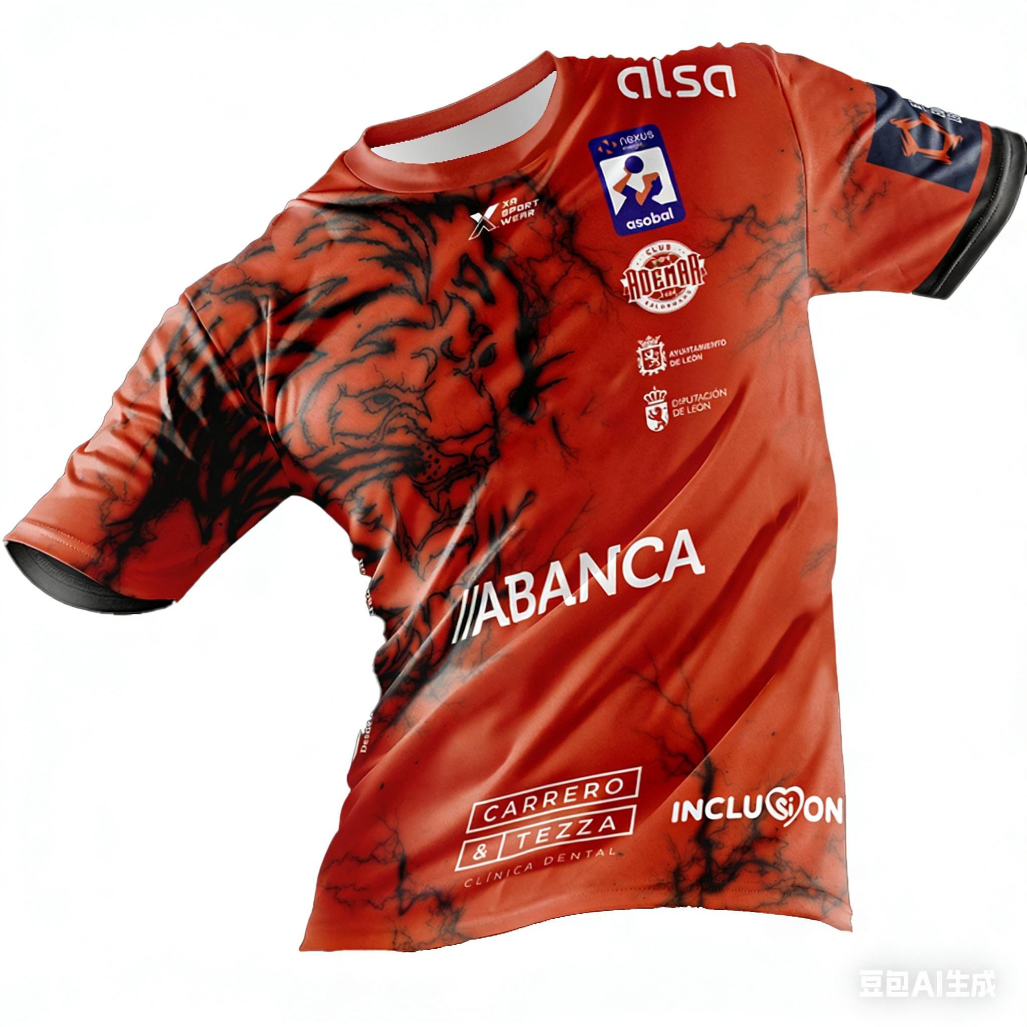 ABANCA Ademar León 2025-26 Neuankunft Spanien Handball Trikot 3D Gedruckt Lässiges T-Shirt Heim Auswärts Erwachsene Kinder Unisex Euro KIT M