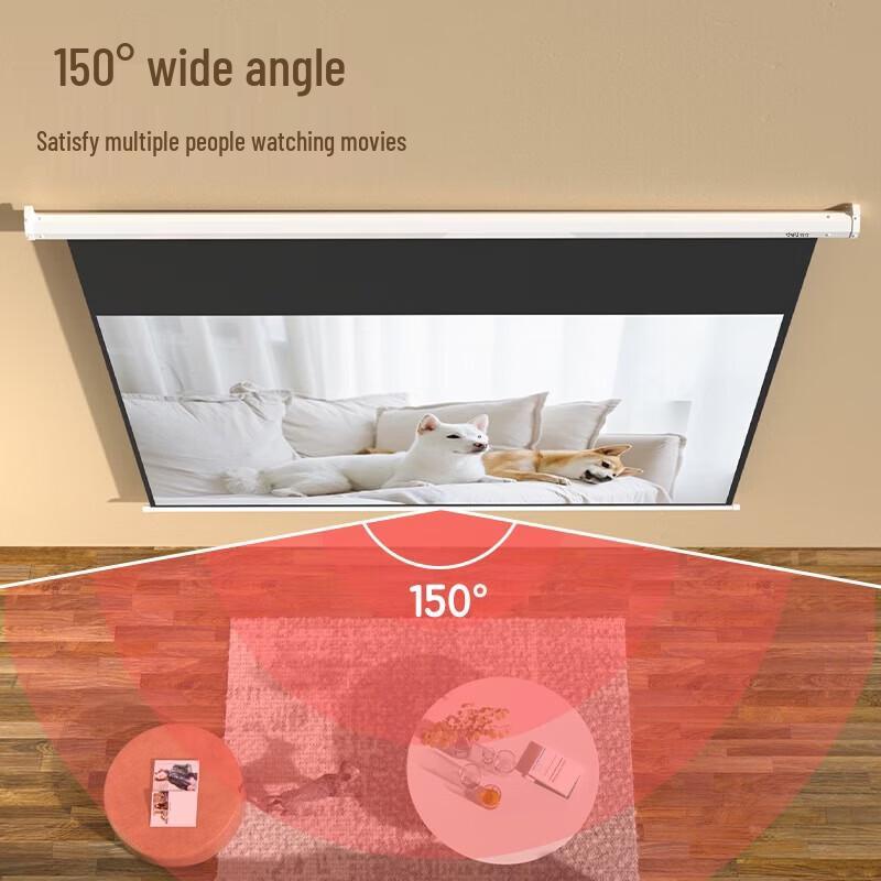 Deli 50455S 120-inch Electric Projector Screen