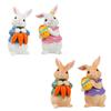 Easter Bunny Figurine Cute for Birthday Gift Desktop Home Party Supplies
