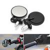 1 Pair 7/8inch Universal Round Handlebar End Motorcycle Rearview Side Mirror