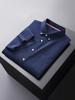 Plus Size Men's Solid Color Oxford Short-Sleeve Shirt - Summer Business Casual.