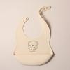 Custom Silicone Baby Bib with & Cartoon Print pattern Food-Grade solid Feeding Bib DZ13