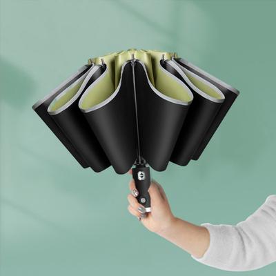 Parapluie automatique imperméable à bande réfléchissante pliable