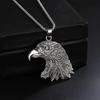 European & American Viking Eagle Alloy Pendant Necklace with Stainless Steel Chain