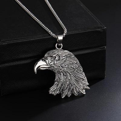 Collana con Ciondolo Aquila Vichinga Europea e Americana in Lega con Catena in Acciaio Inossidabile