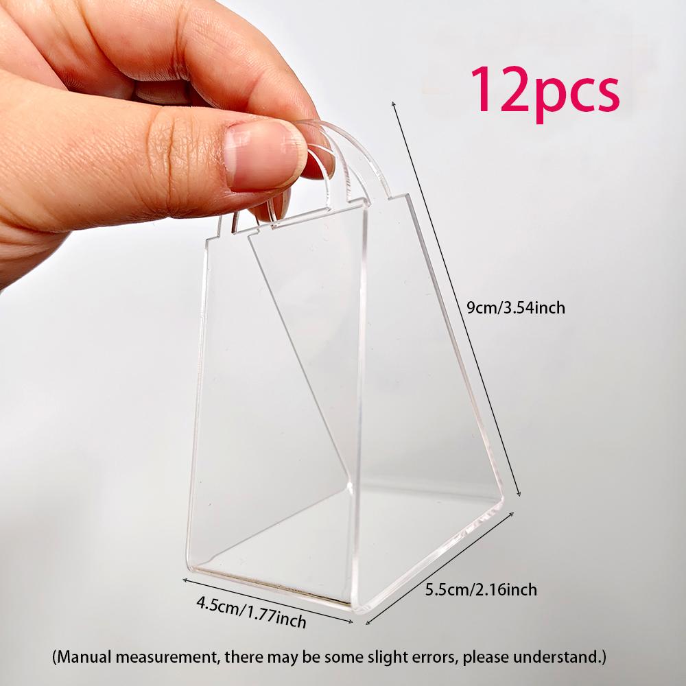

12pcs/set Transparent Acrylic Jewelry Boxes Home Dressing Table Small Accessory Storage Box Wedding Souvenir Gift Box Style 01, 12pcs