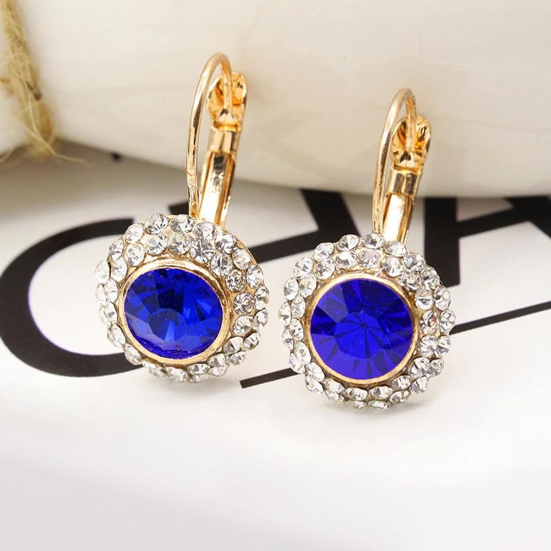 Fashion Moon River Ear Buckle Temperament Round Joker Earrings Trend Female Accessories