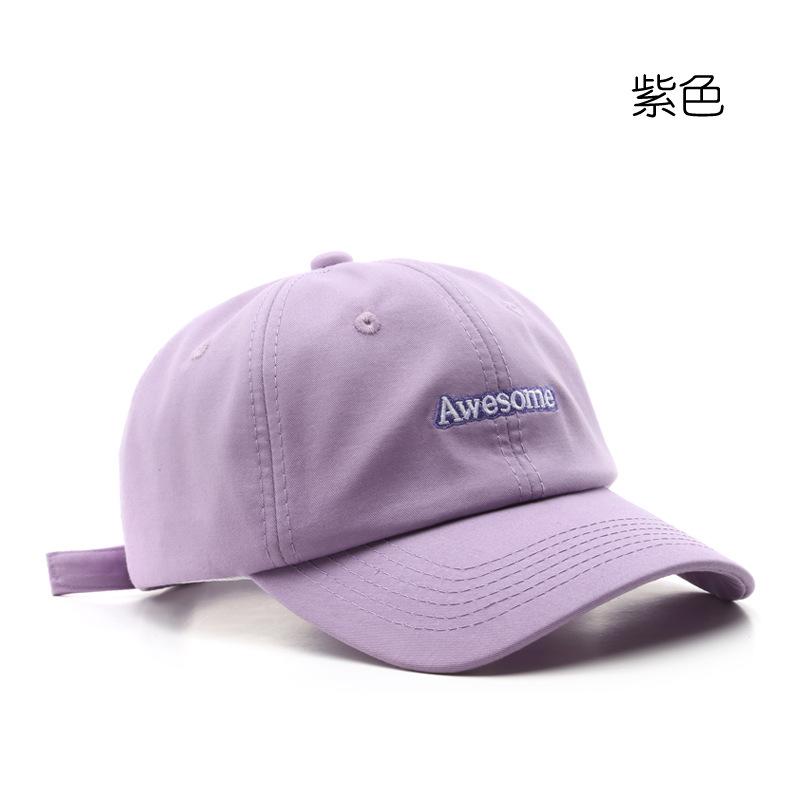 

Hat Stylish Simple Letter Embroidery Curved Brim Baseball Cap Outdoor Sunscreen Shade Couple Cap Adjustable фиолетовый