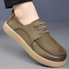 2025 New Designer Loafers for Men Spring Autumn Casual Shoes Male High Quality Soft-soled Leather Shoes Man Khaki