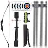 Kids' Take-Down Recurve Bow Set with Dual Arrow Rest, Arm Guard, Quiver, and Fiberglass Arrows for Toy Archery Competitions