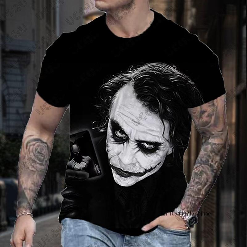 MDHAO xin nan zhuang  3D txu 2026 Nieuw Klassiek DC Comic Joker 3D Print Heren T-shirt Zomer Korte Mouw Clown T-shirts Vintage Herenkleding Casual Oversized Tops S
