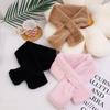 Winter Thicken Rabbit Fur Collar Scarf Women Keep Warm Fur Cross Winter Scarf Autumn Winter Fake Fur Plush Neck Cross Scarf