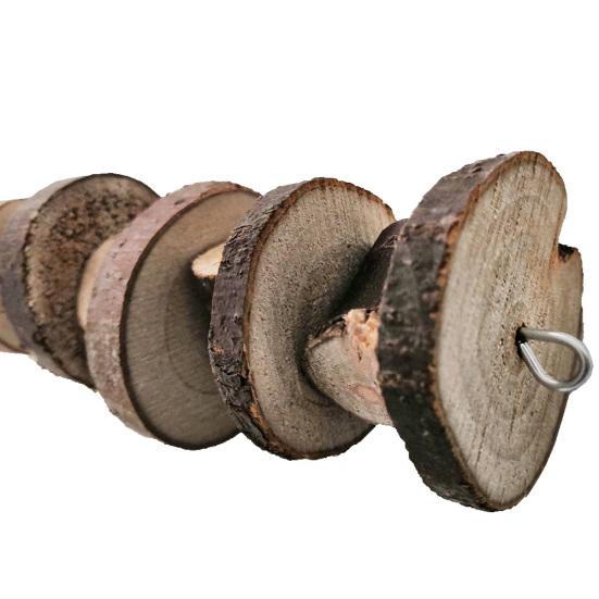 Pet Papoušek Křeček Dřevěné Závěsné Struny Broušení Zubů Žvýkací Molární Hračka Dekor Klece