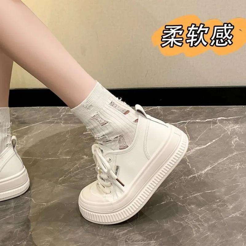 Fashion 2024 New White Sneakers for Women Summer Chunky Platform Women's Designer Shoes Fashion Thick Bottom Pu Sneakers Woman