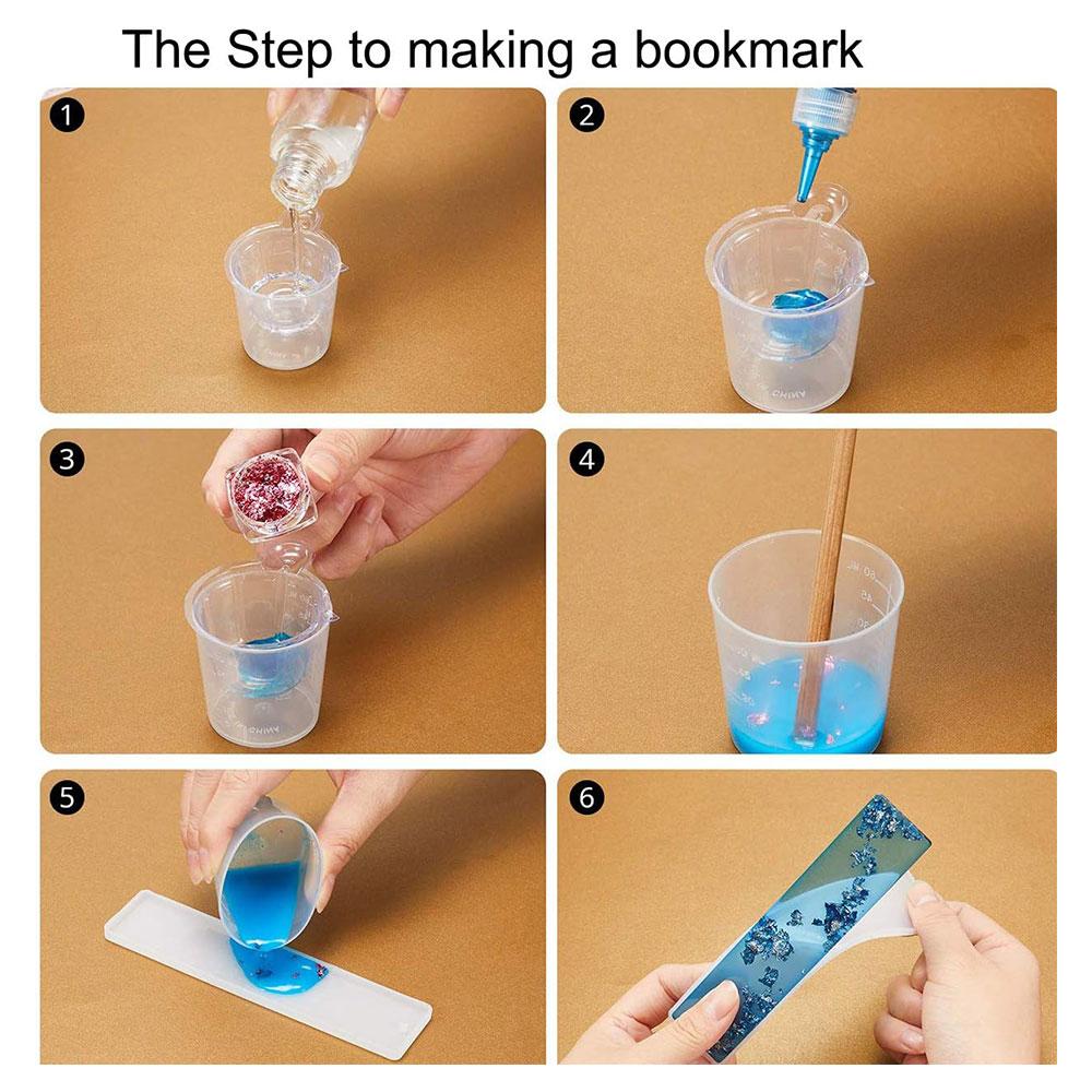 1PC Pick Rectangle Feather Instrument Shape Silicone Bookmark Resin Mold For Making Epoxy Resin Jewelry DIY Crafts Transparent