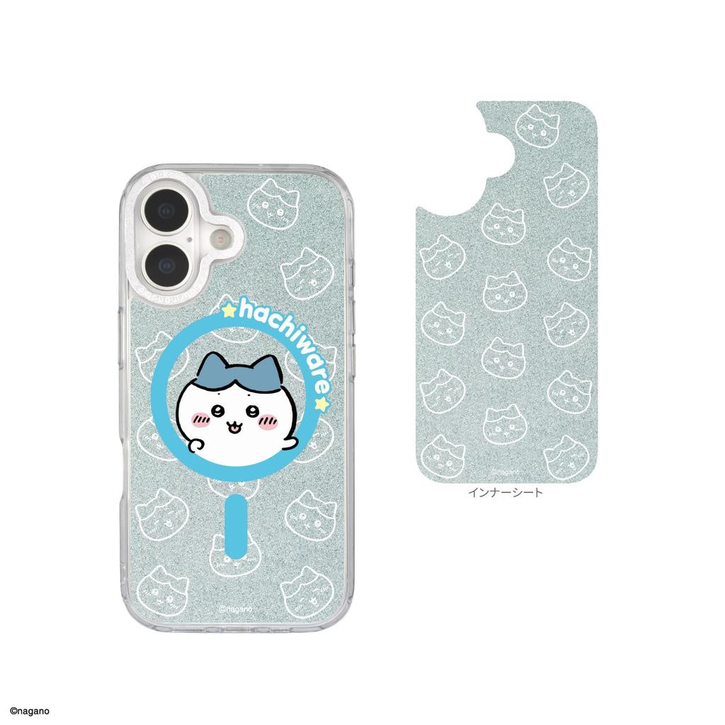 Gourmandies Chiikawa Camera Frame Case for iPhone 17, MagSafe Compatible, Hachiware (Black and White) Design, CK-103C