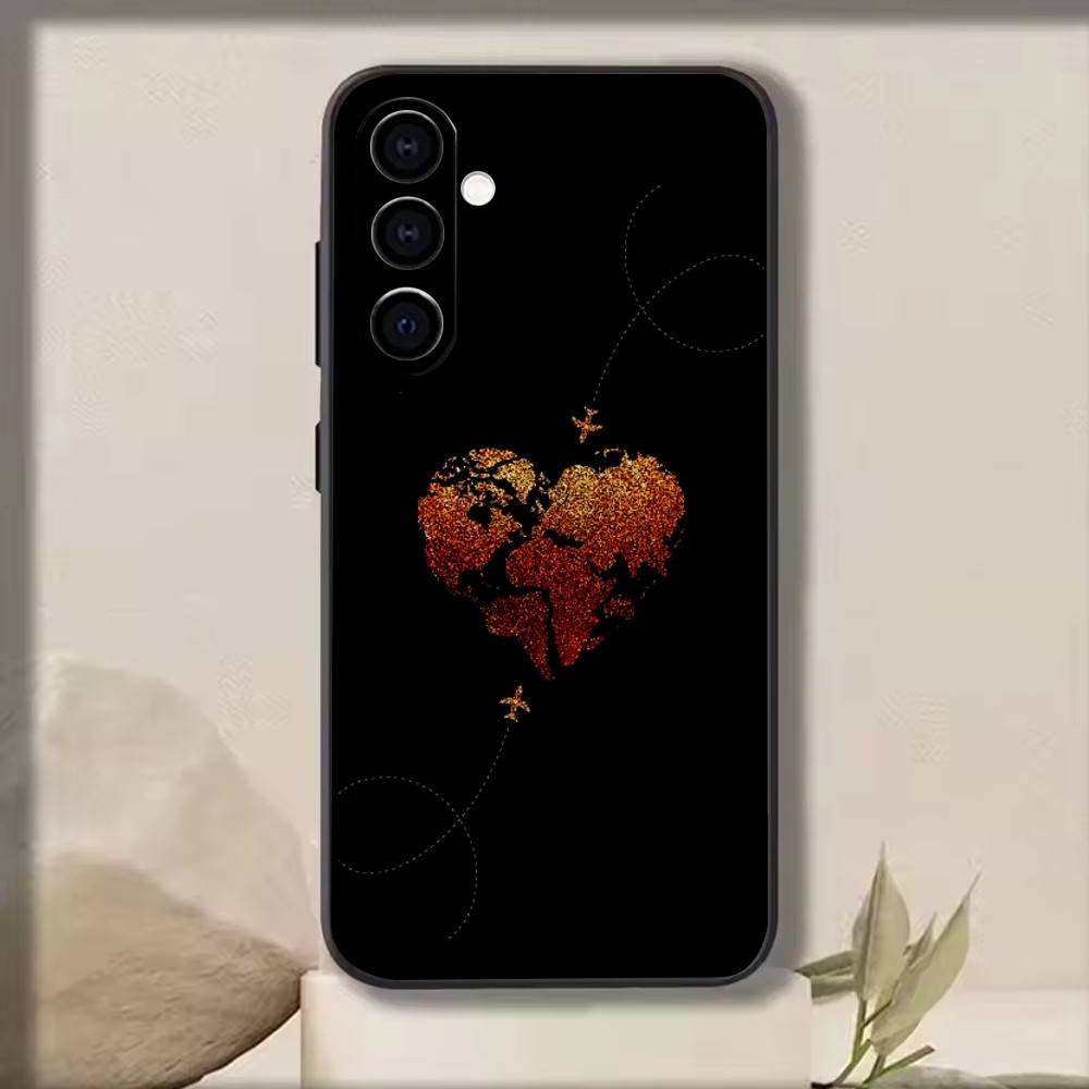 Travel-Inspired Airplane Route   Phone Case For Samsung Galaxy A73,A72,A71,A70,A53,A52,A51,Others Soft Black Cover