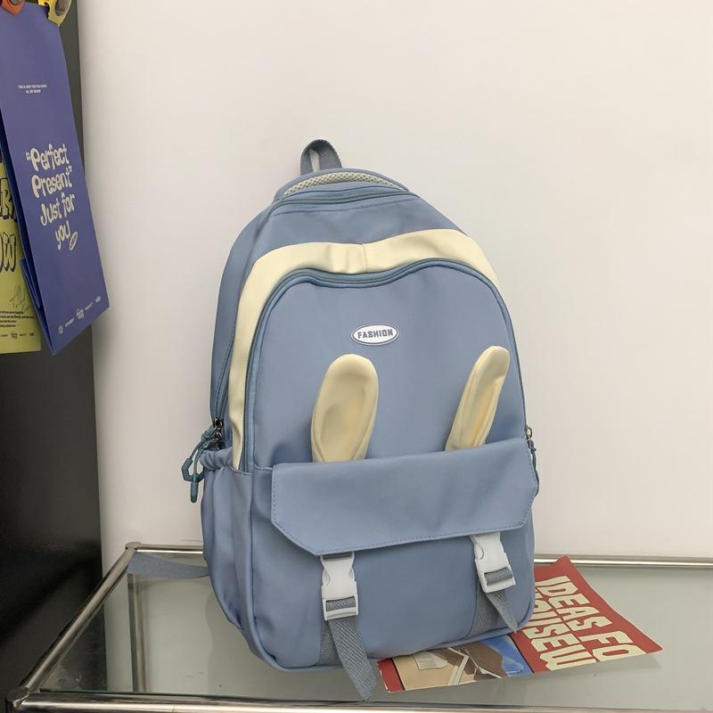 Japanese girl soft girl backpack large capacity cute rabbit schoolbag female high school junior high school student backpack tide