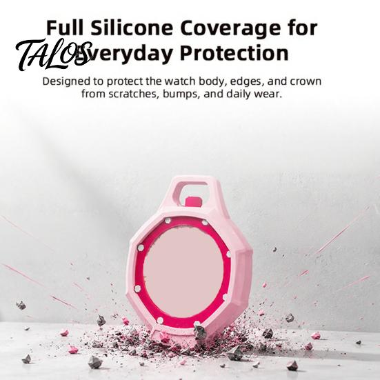 Protective Ring for Royal Pop Soft Silicone Watch Case, Lightweight Octagonal Bumper Case with Shockproof Strap Loop, Scratch-Proof Protection,