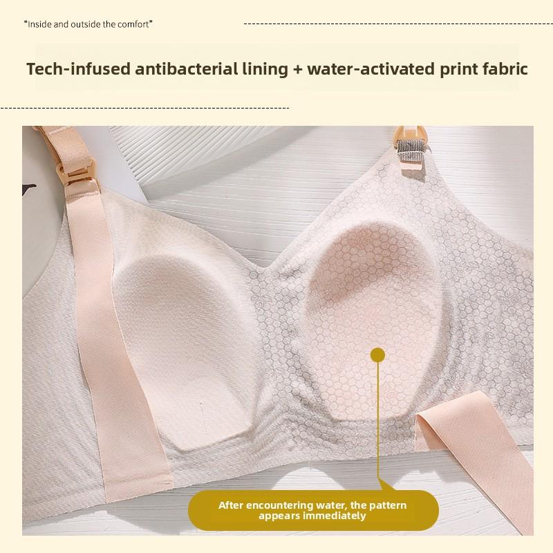Nursing Bra for Breastfeeding & Pregnancy, Push Up Anti-Sagging Side Support Maternity Bra for Postpartum Women